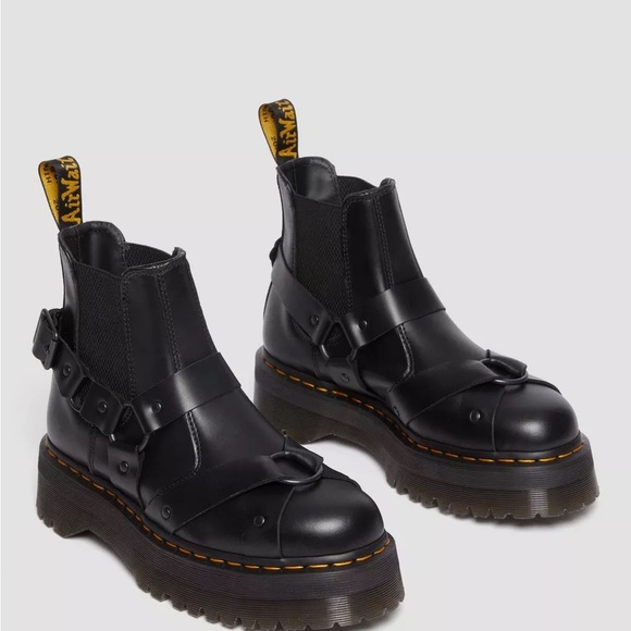 Dr. Martens Shoes - Dr. Martens Unisex 2976 Quad Harness Paris Leather Boots